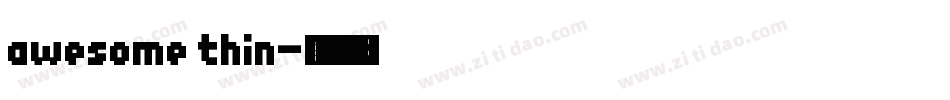awesome thin字体转换